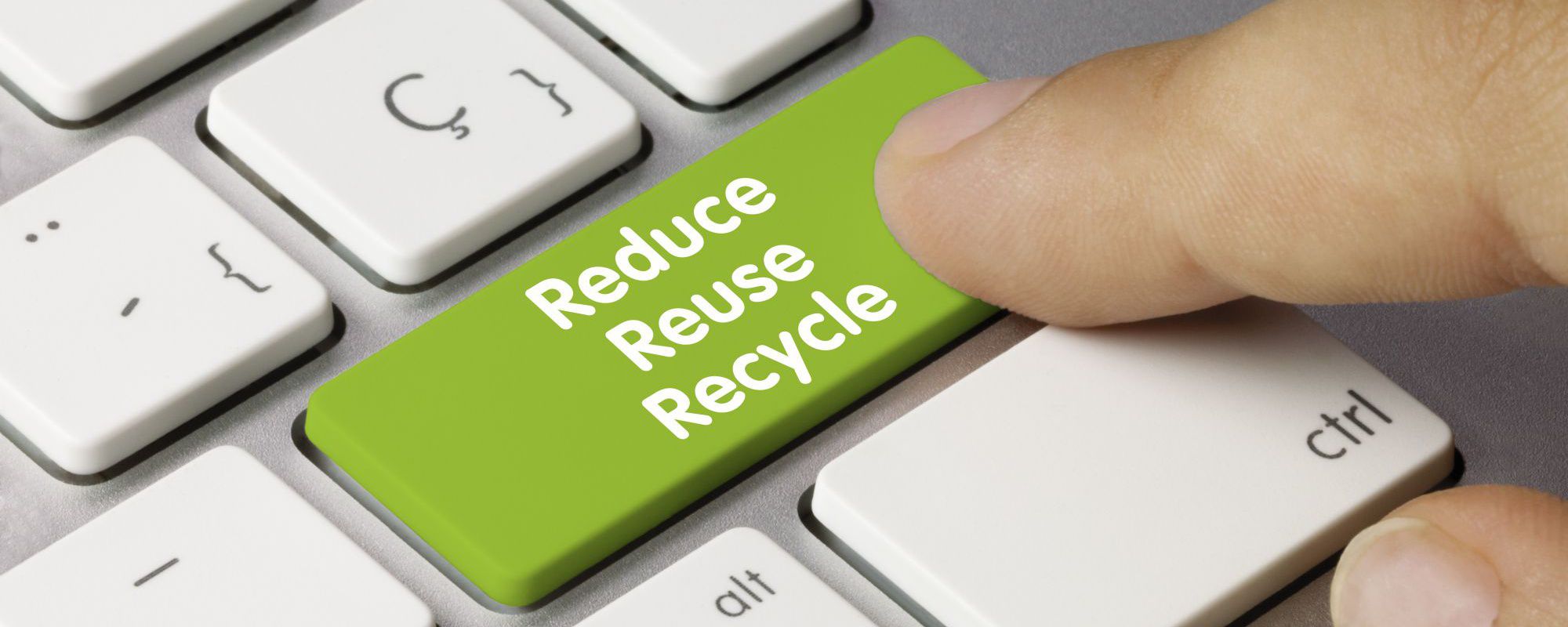 reduce reuse recycle button on keyboard