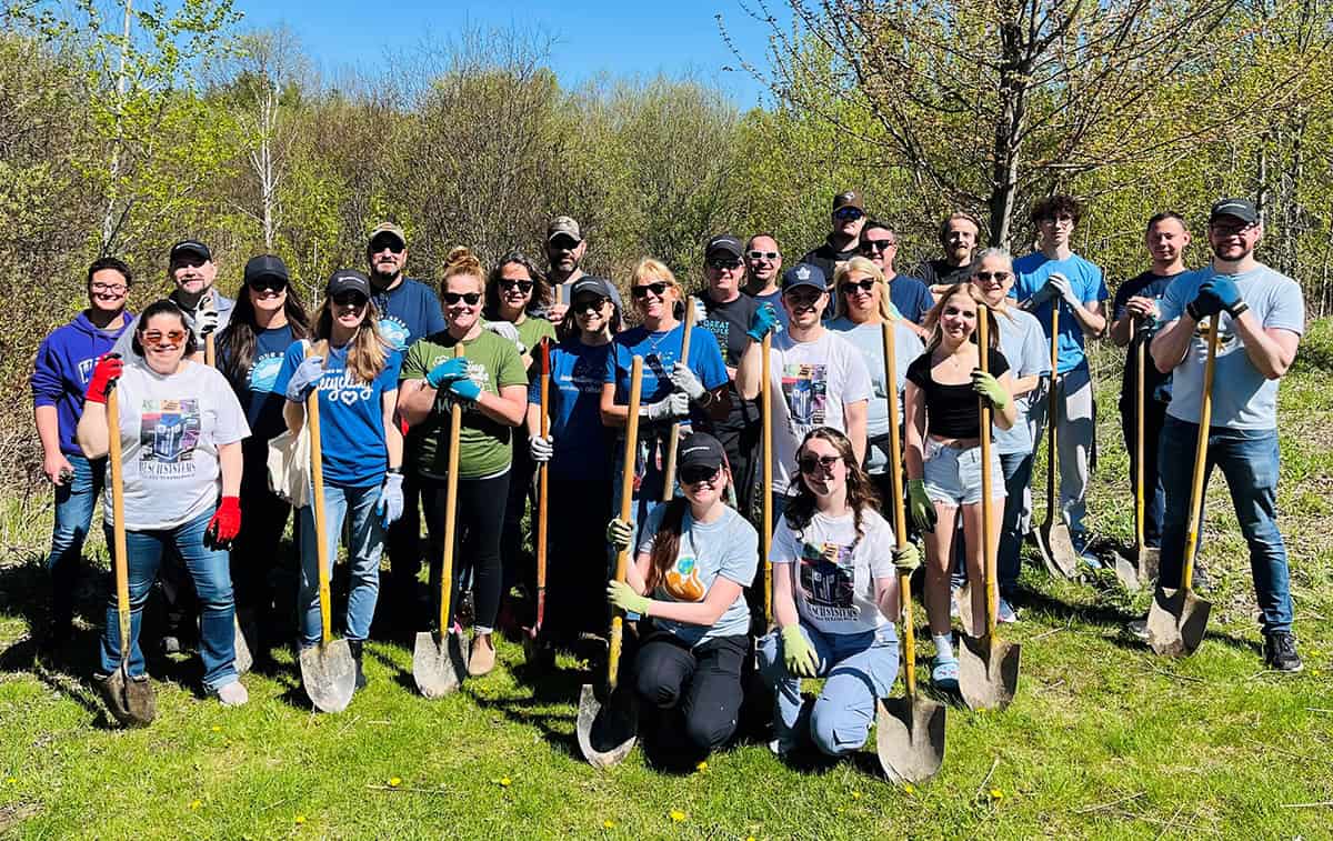 sustainability team tree planting